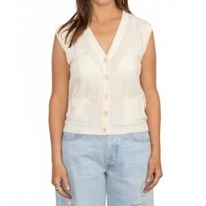 NEW SITA MURT knit waistcoat vest in butter